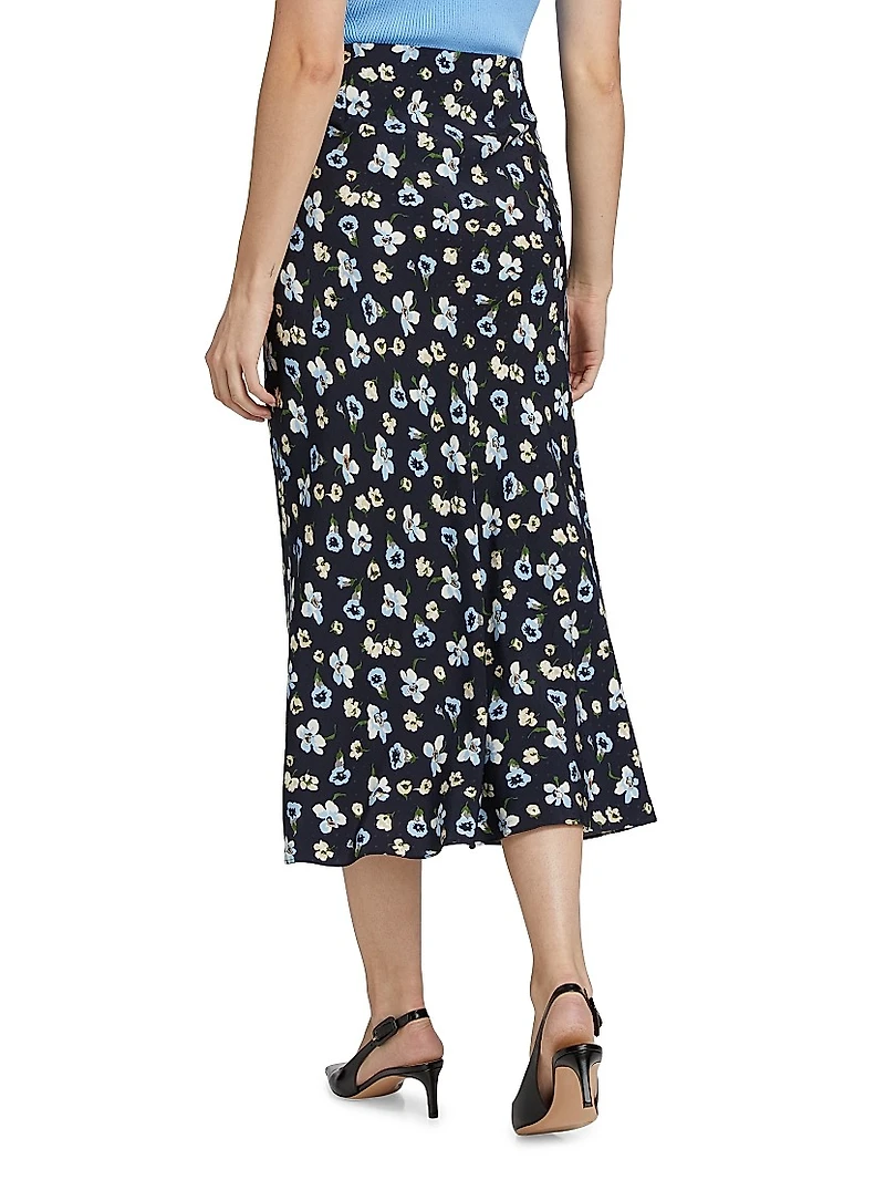 Clover Floral Midi-Skirt