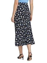 Clover Floral Midi-Skirt