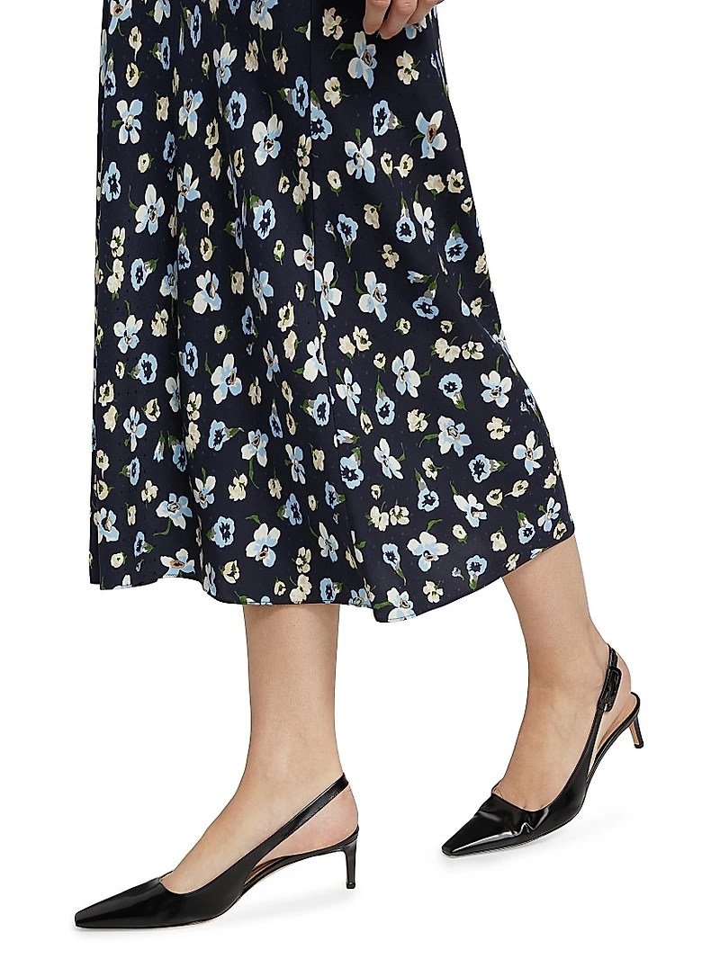 Clover Floral Midi-Skirt