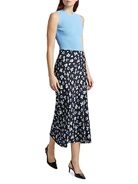 Clover Floral Midi-Skirt