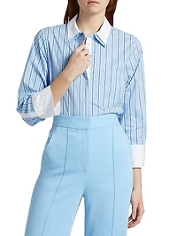 Maia Contrast Double Collar Top