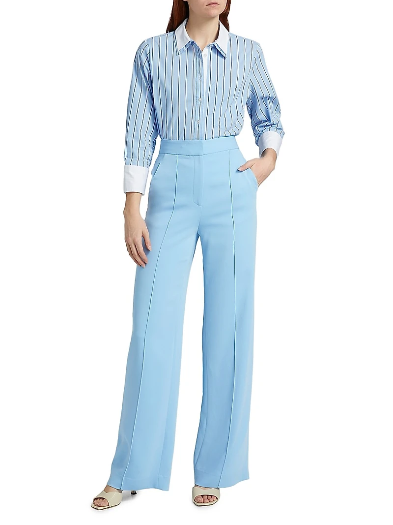 Maia Contrast Double Collar Top