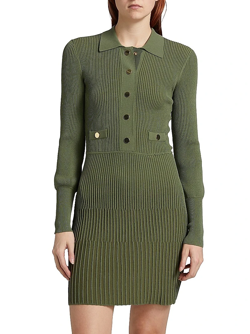 Lauper Rib-Knit Sweaterdress