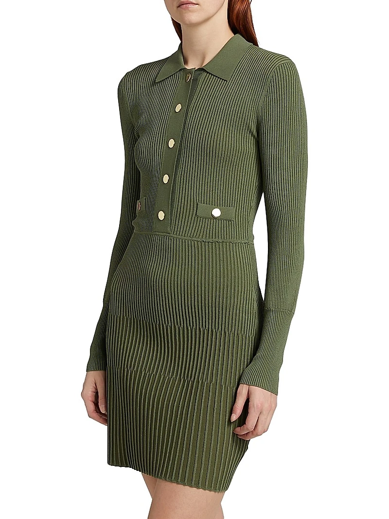Lauper Rib-Knit Sweaterdress