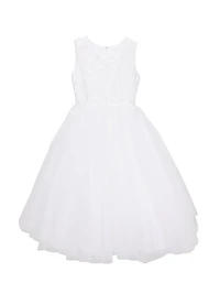 Little Girl's & Girl's Macis Communion Beaded Dress