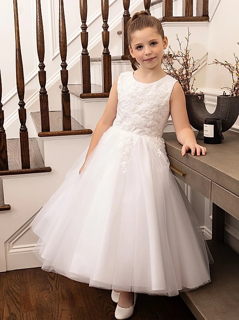 Little Girl's & Girl's Macis Communion Beaded Dress