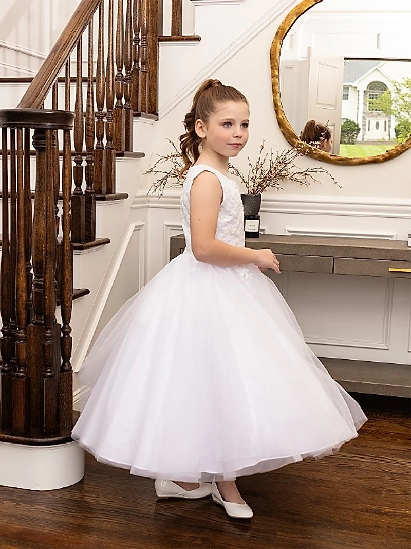 Little Girl's & Girl's Macis Communion Beaded Dress