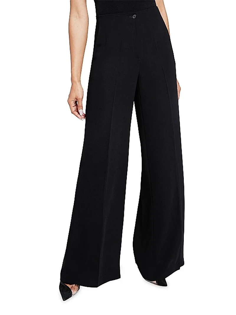 Cady Tailored Wide-Leg Pants