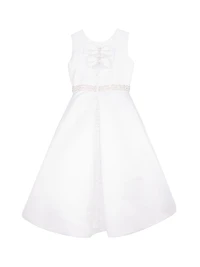 Little Girl's & Girl's Macis Communion Satin Beaded Dress