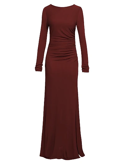 Ruched Jersey Maxi Dress
