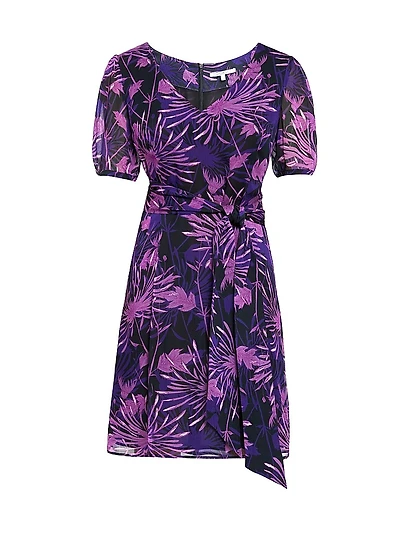 Floral Crinkle Georgette Minidress