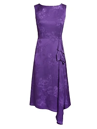 Floral Jacquard Midi-Dress