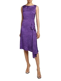 Floral Jacquard Midi-Dress