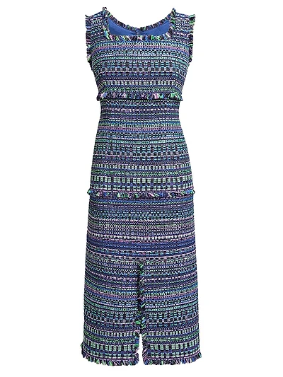 Woven Cotton-Blend Sheath Dress
