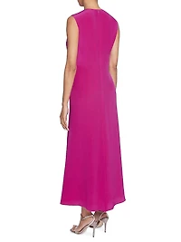 Silk Crêpe de Chine Maxi Dress