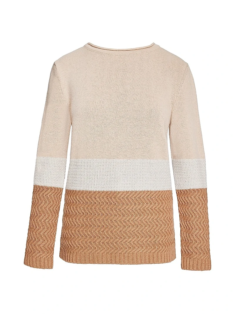 Colorblocked Wool-Blend Sweater