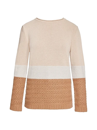 Colorblocked Wool-Blend Sweater