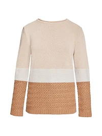 Colorblocked Wool-Blend Sweater