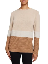 Colorblocked Wool-Blend Sweater