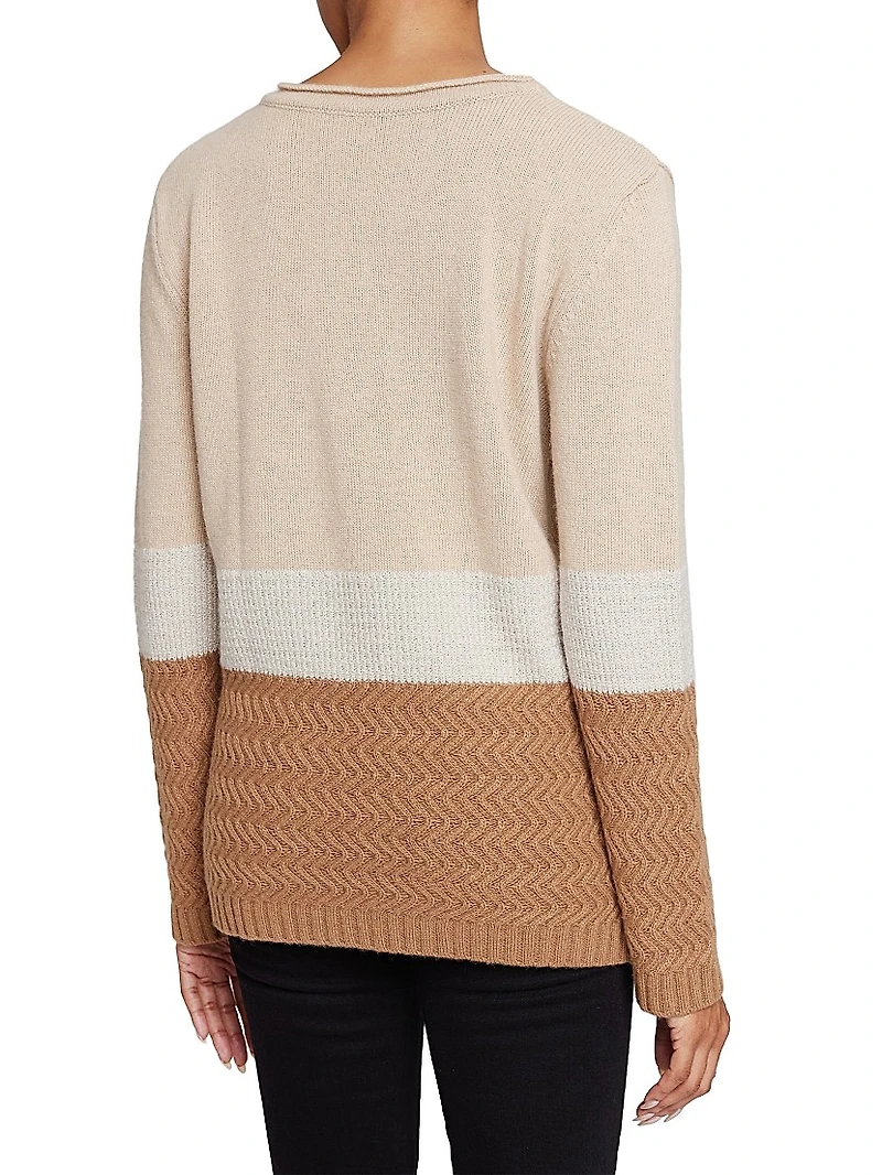 Colorblocked Wool-Blend Sweater