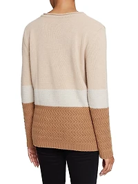 Colorblocked Wool-Blend Sweater