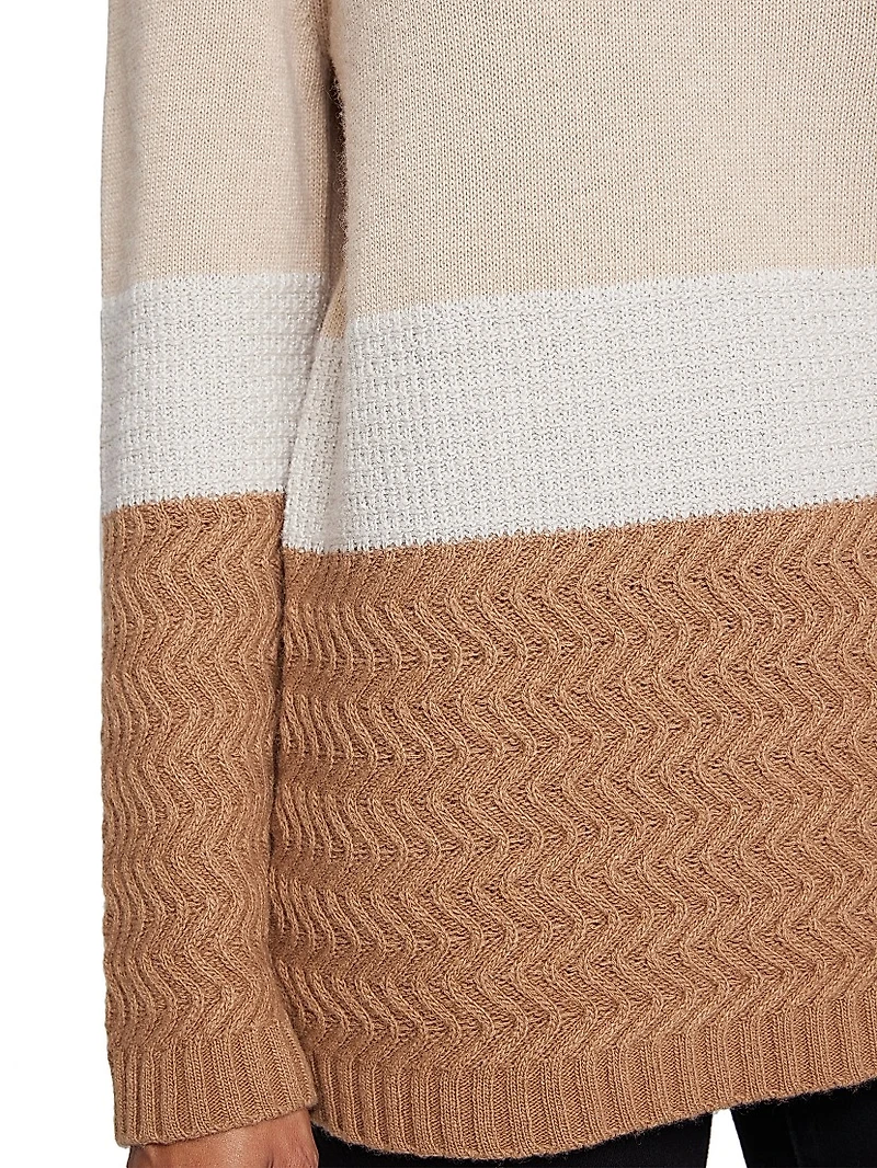 Colorblocked Wool-Blend Sweater