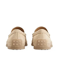 Monogrammed Suede Slip-On Loafers