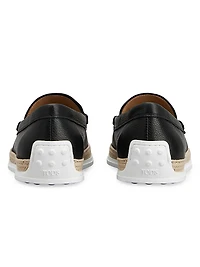 Leather Slipper-Style Loafers