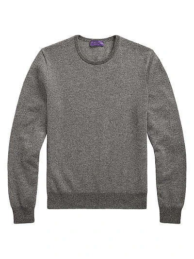 Birdseye Jacquard-Knit Cashmere Sweater