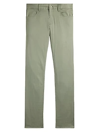 Slim-Fit Stretch Linen-Cotton Jeans