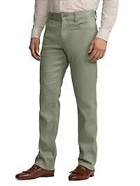 Slim-Fit Stretch Linen-Cotton Jeans