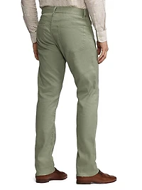 Slim-Fit Stretch Linen-Cotton Jeans