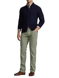 Slim-Fit Stretch Linen-Cotton Jeans