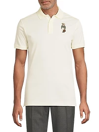 Custom-Slim-Fit Polo Bear Piqué Polo Shirt