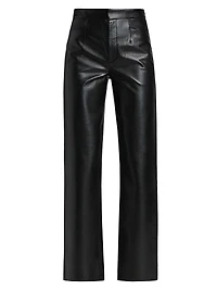 Imani Leather-Blend Pants