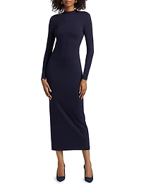 Mirella Knit Mock Turtleneck Maxi Dress