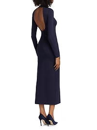 Mirella Knit Mock Turtleneck Maxi Dress