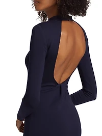 Mirella Knit Mock Turtleneck Maxi Dress