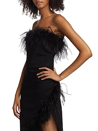 Freya Feather Strapless Dress