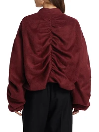 Sanguinetti Wool-Blend Ruched Bomber Jacket