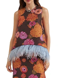 La Scala Top with Feathers