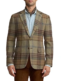 Kent Hand-Tailored Plaid Wool Sportcoat