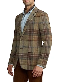 Kent Hand-Tailored Plaid Wool Sportcoat
