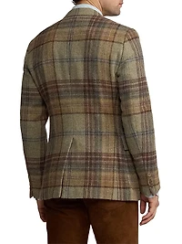 Kent Hand-Tailored Plaid Wool Sportcoat