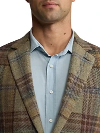 Kent Hand-Tailored Plaid Wool Sportcoat