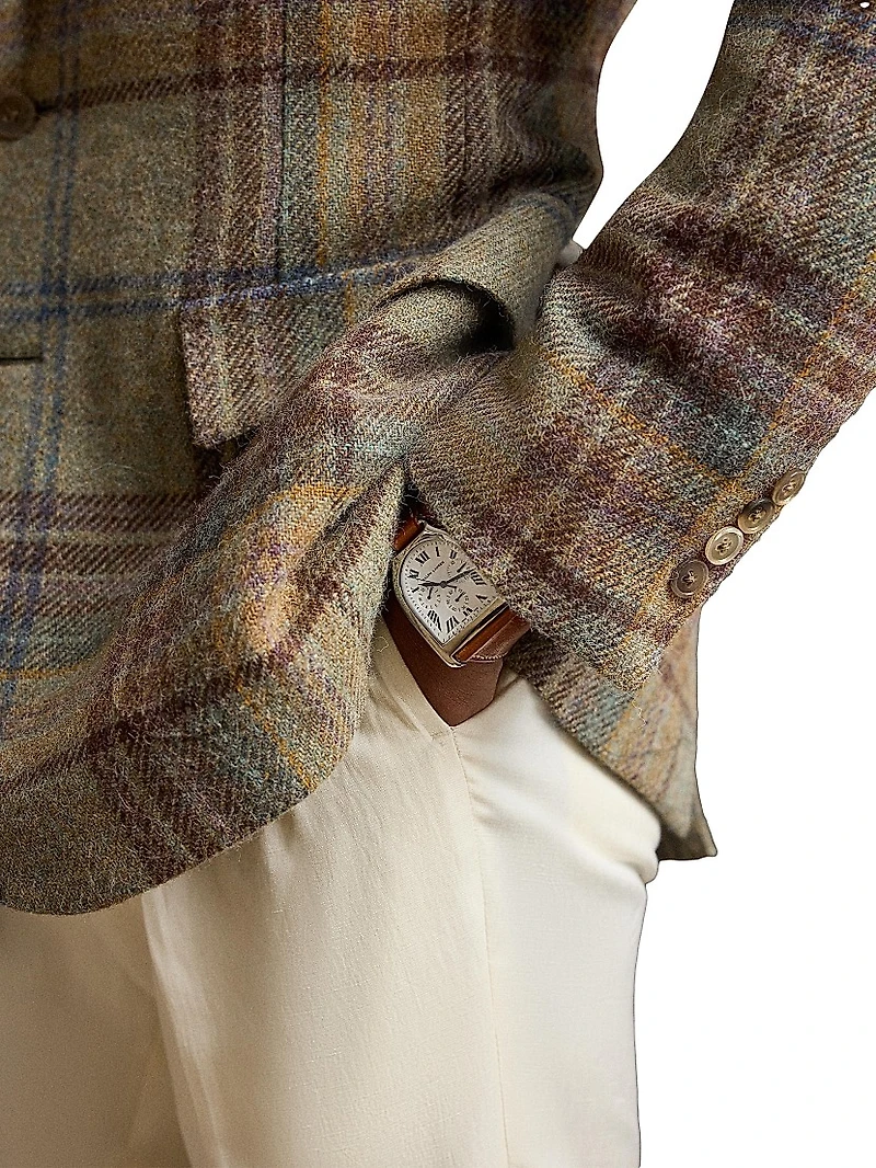 Kent Hand-Tailored Plaid Wool Sportcoat