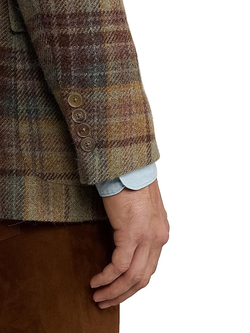 Kent Hand-Tailored Plaid Wool Sportcoat