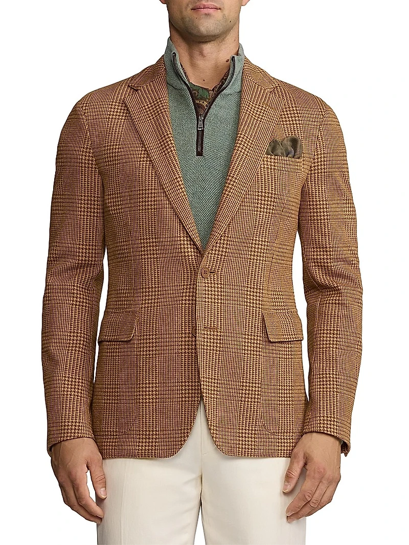 Hadley Hand-Tailored Plaid Jersey Jacket