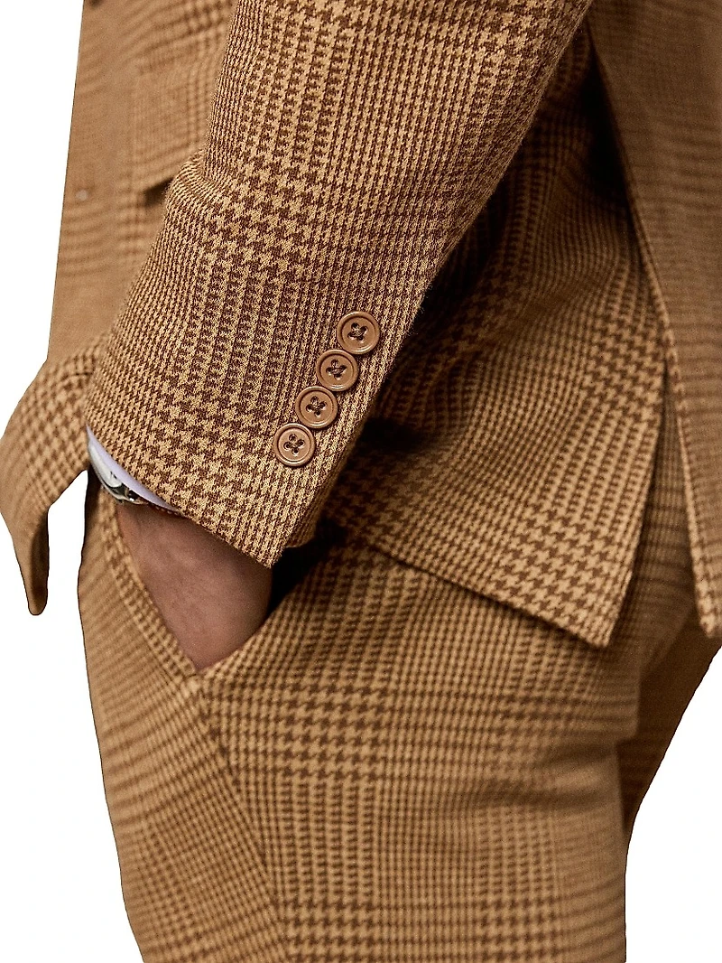 Hadley Hand-Tailored Plaid Jersey Jacket