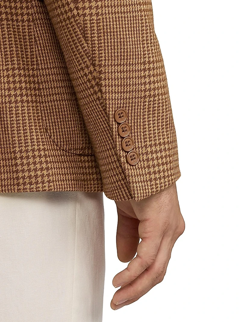 Hadley Hand-Tailored Plaid Jersey Jacket